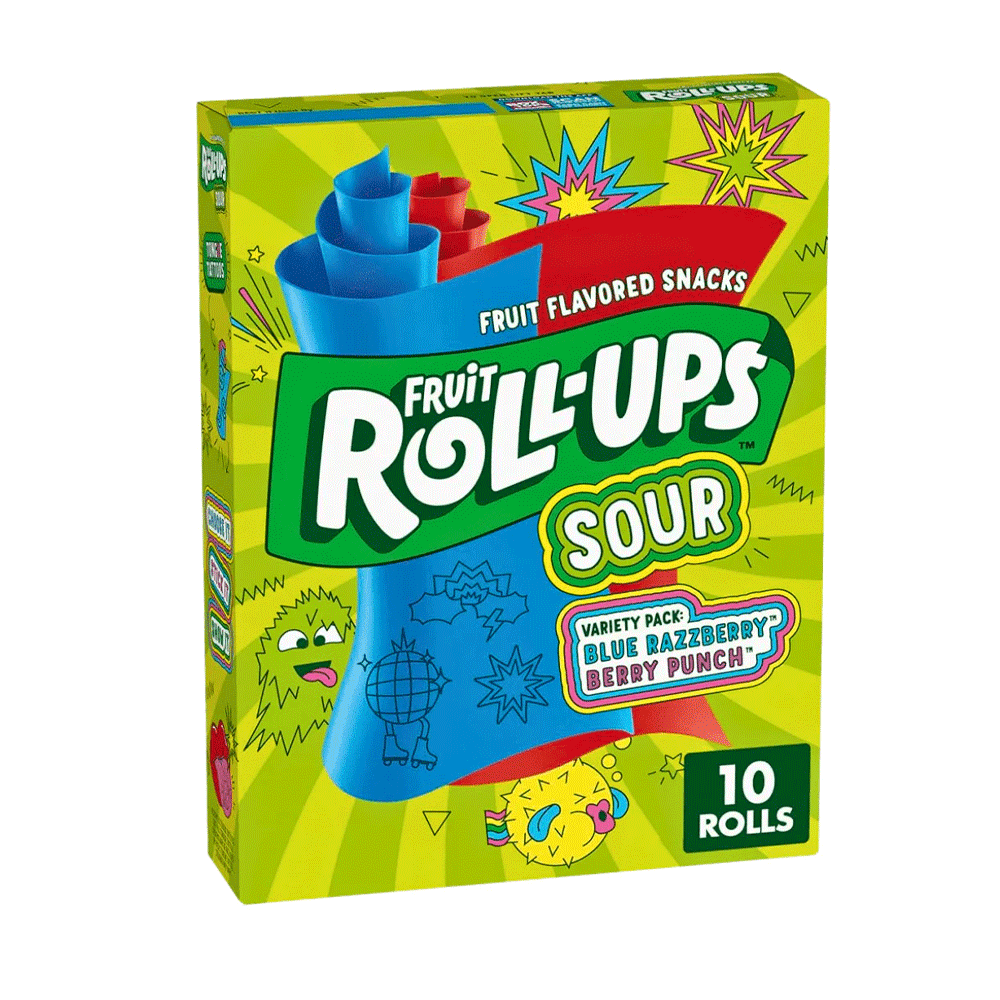 菓子 riku.riru.ruru Fruit Roll-Ups Sour Roules Aux Fruits 10s 141g